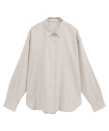 綿麻混ベーシックシャツ