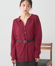 袖口スリットスキッパーカーディガン