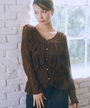 レースフリルメローカーディガン