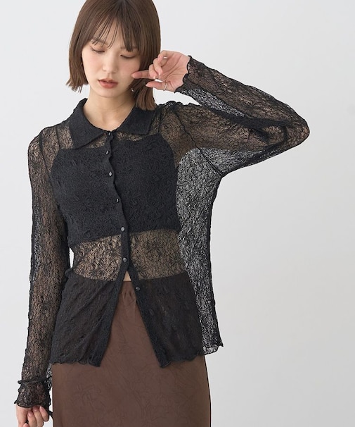 ストレッチレースシャツ