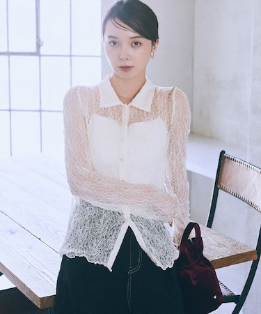 ストレッチレースシャツ
