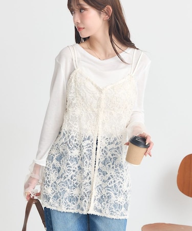 モールレースキャミチュニック