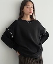 アンチピリングC/A選べる丈配色ニット