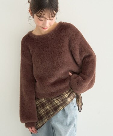 Wフェイスシャギープルオーバー