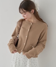 パウダーシャギークルーネックカーディガン