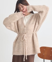 MIXカラーブークレカーディガン