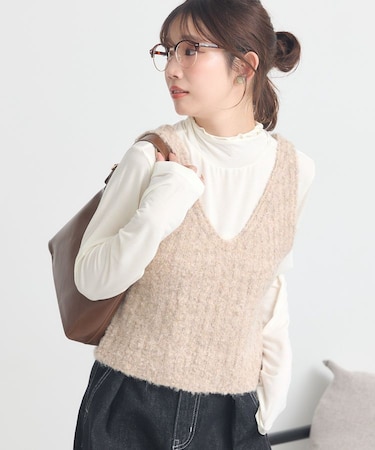 MIXカラーブークレニットビスチェ