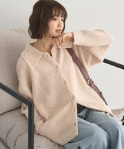 襟付きニットアウター