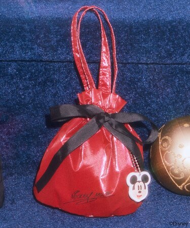 Disney/ミッキーチャーム付きリボン巾着
