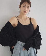 クロスストラップカップ付キャミソール