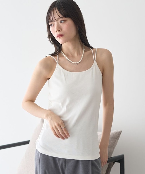 クロスストラップカップ付キャミソール