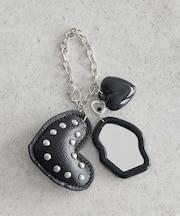 ハートモチーフミラー付きチャーム