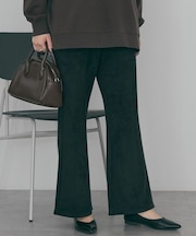 ヌバック調ベイカーフレアパンツ