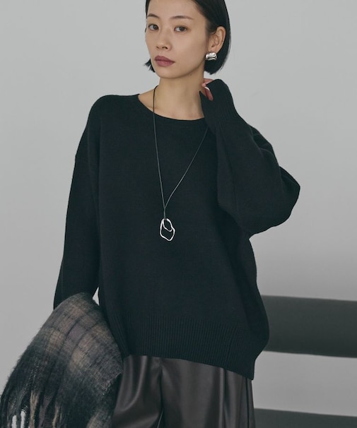 バイパチ前振りニットプルオーバー＜静電気軽減＞