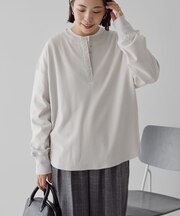 ソフトタッチヘンリーネックプルオーバー