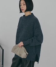 ベロアモールニットプルオーバー