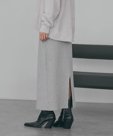 バイパチリブニットタイトスカート＜静電気軽減＞