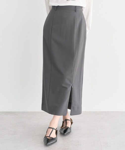 ジップスリットIラインスカート