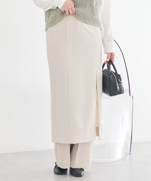 ジップスリットIラインスカート