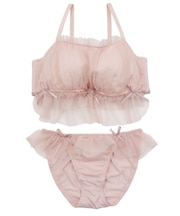 【EFカップ】girly frill tulle  ブラ＆ショーツ