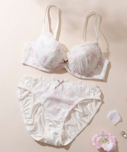 ロマンティックローズプリント ブラ＆ショーツ ナイスフィットシリーズ