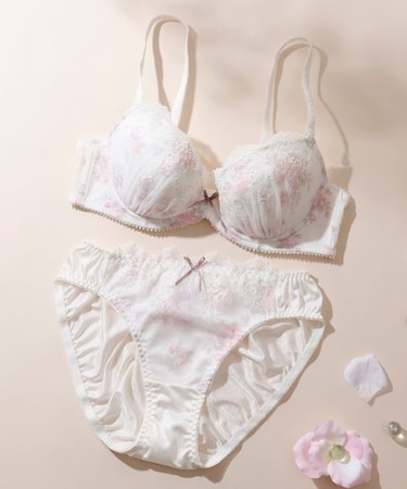 【EFカップ】ロマンティックローズプリント ブラ＆ショーツ ナイスフィットシリーズ
