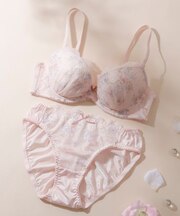 【EFカップ】ロマンティックローズプリント ブラ＆ショーツ ナイスフィットシリーズ