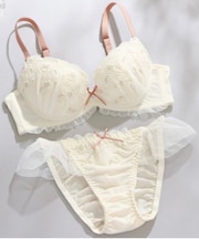 【EFカップ】フラワーアンジュ ブラ＆ショーツ ナイスフィットシリーズ