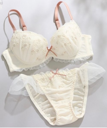 【EFカップ】フラワーアンジュ ブラ＆ショーツ ナイスフィットシリーズ