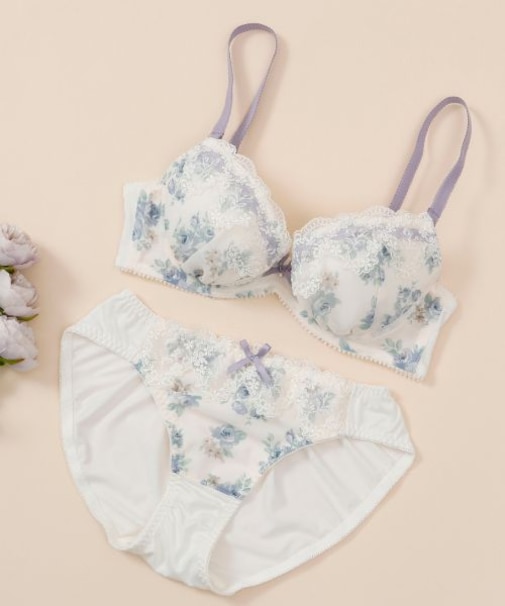【EFカップ】ロココ調クラシカルローズ ブラ＆ショーツ ナイスフィットシリーズ