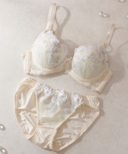 盛れるのに楽なフィット感 パネル付きモールドカップノンワイヤーブラ＆ショーツ