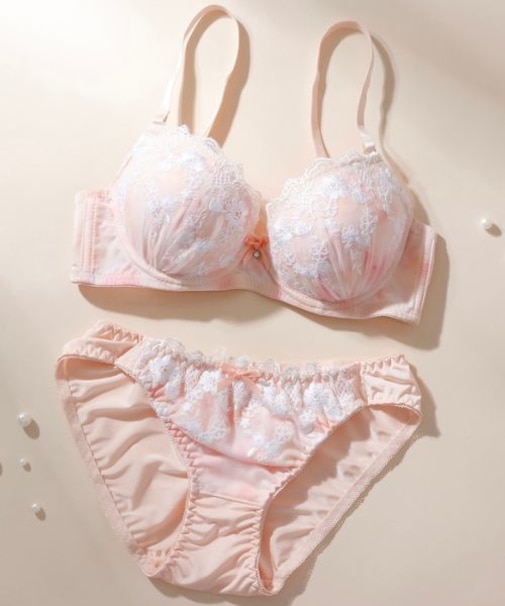 グラデーションプリント×レースソフトワイヤーブラ＆ショーツ