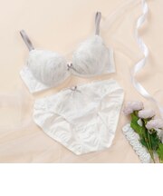 ストライプマーガレット ブラ＆ショーツ ナイスフィットシリーズ