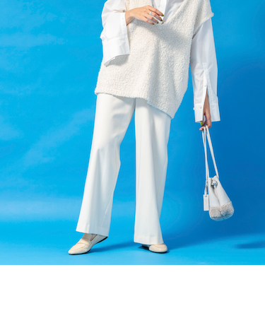 <2nd NOLLEY'S>ウォッシャブル両面起毛イージーワイドパンツ