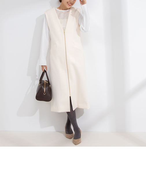 <NOLLEY’S>◇ウォッシャブル前ジップジャンパースカート