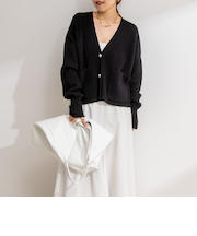 ＜2nd NOLLEY'S＞《手洗い可能》TRINITY Vネックカーディガン