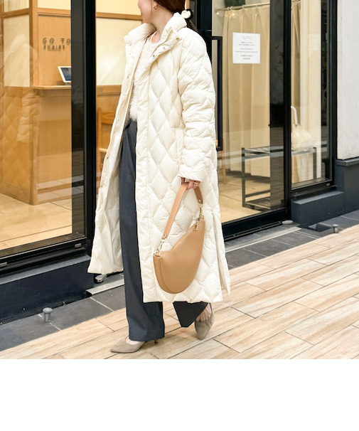 <NOLLEY’S>◇【WEB限定】【TAION/タイオン】ヘチマキルトロングダウン 24AW