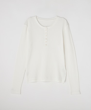 <GALLARDAGALANTE>スナップボタンワッフルカットソー