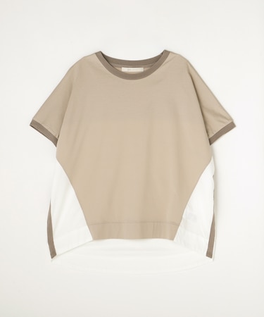 <GALLARDAGALANTE>【大人の映えT】フハク配色ドルマンカットソー