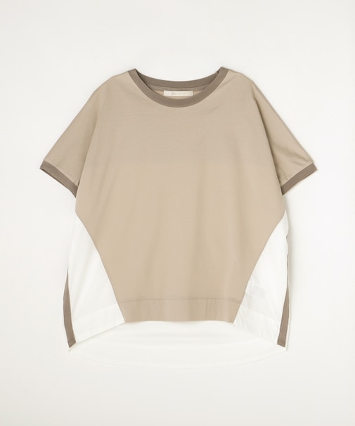 <GALLARDAGALANTE>【大人の映えT】フハク配色ドルマンカットソー