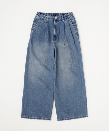 <GALLARDAGALANTE>タックワイドデニムパンツ