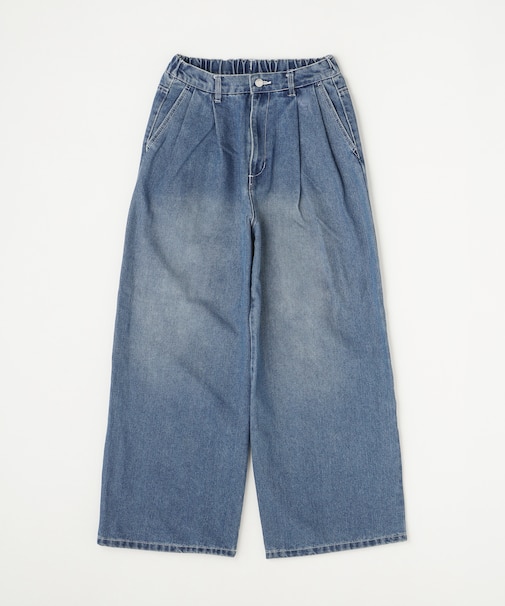 <GALLARDAGALANTE>タックワイドデニムパンツ