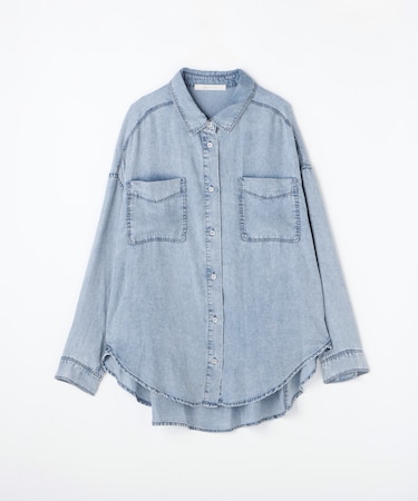 <GALLARDAGALANTE>【オールシーズン着れる】テンセルデニムシャツ