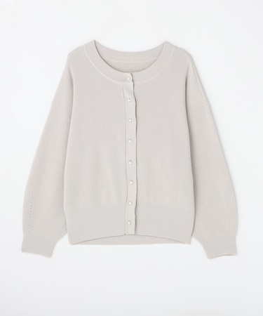 <GALLARDAGALANTE>パールボタンニットカーディガン