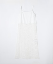 <GALLARDAGALANTE>サテン切替レースキャミワンピース