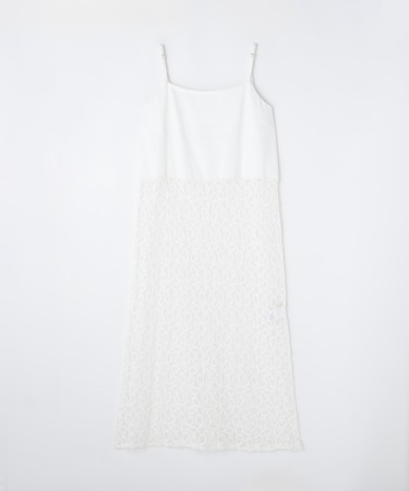 <GALLARDAGALANTE>サテン切替レースキャミワンピース