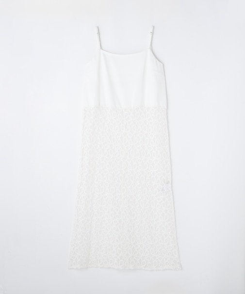 <GALLARDAGALANTE>サテン切替レースキャミワンピース