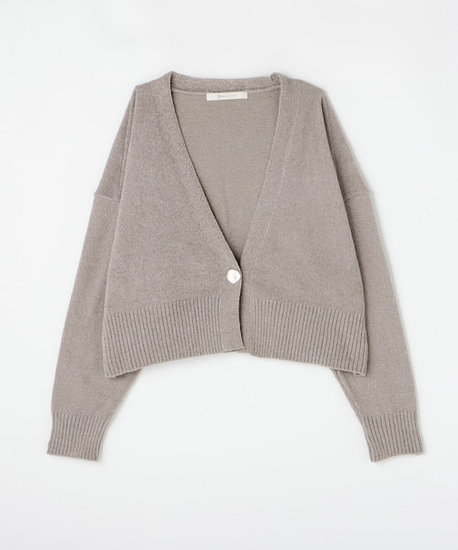 <GALLARDAGALANTE>ワンボタンモールカーディガン