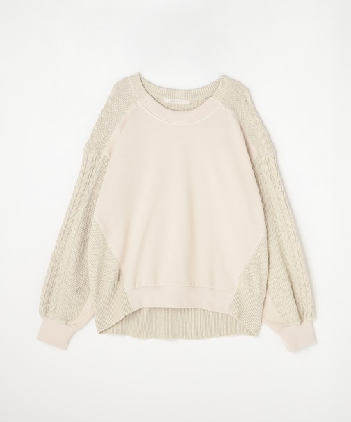 <GALLARDAGALANTE>裏毛ケーブルプルオーバー