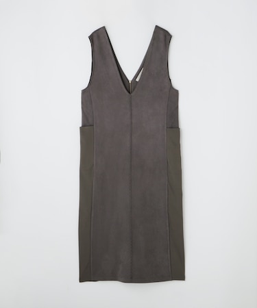 <GALLARDAGALANTE>スエード切替リブジャンスカ